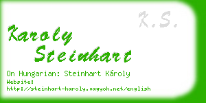 karoly steinhart business card